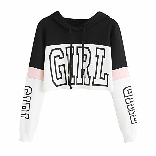 Social Sudaderas Adolescentes Chicas, Fossen Sudaderas Mujer Tumblr con Capucha - Emoticon Estampado