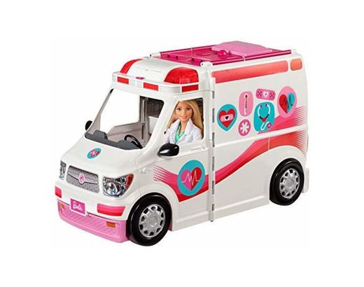 Barbie Ambulancia Hospital 2 en 1, accesorios de muñecas