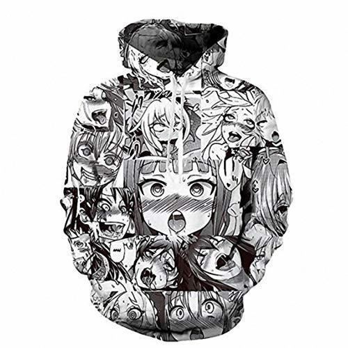 Sudadera con Capucha de Ahegao Sudaderas con Capucha de Manga Larga con