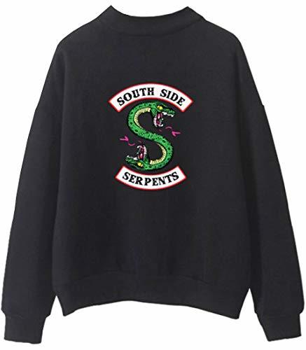 Product EMILYLE Mujer Riverdale Serpiente Casual Sudadera con Cuello Alto S