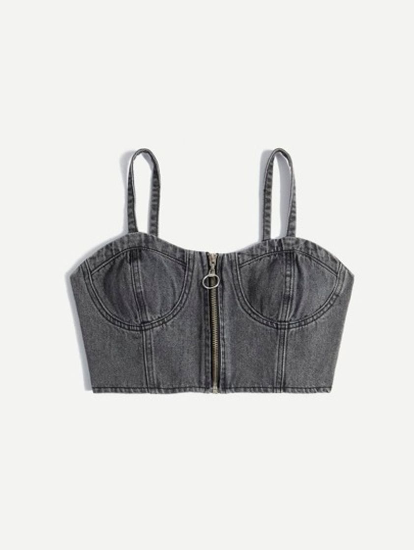 Social Top en denim cremallera Check out this Top en denim cremalle