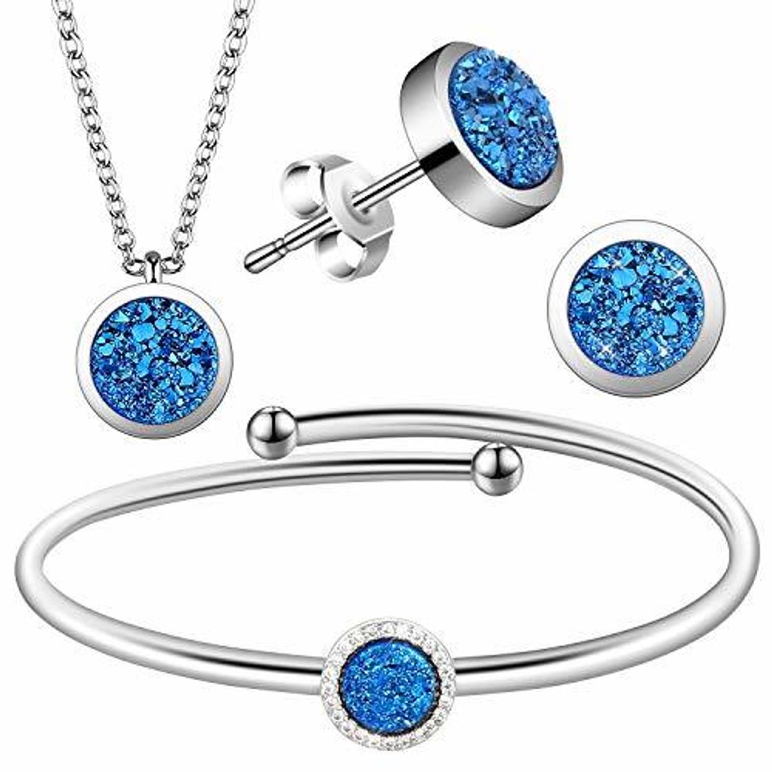 Moda Lictin Juegos de Joyas Mujer -Conjunto de Collares Pulseras Pendientes para Mujer