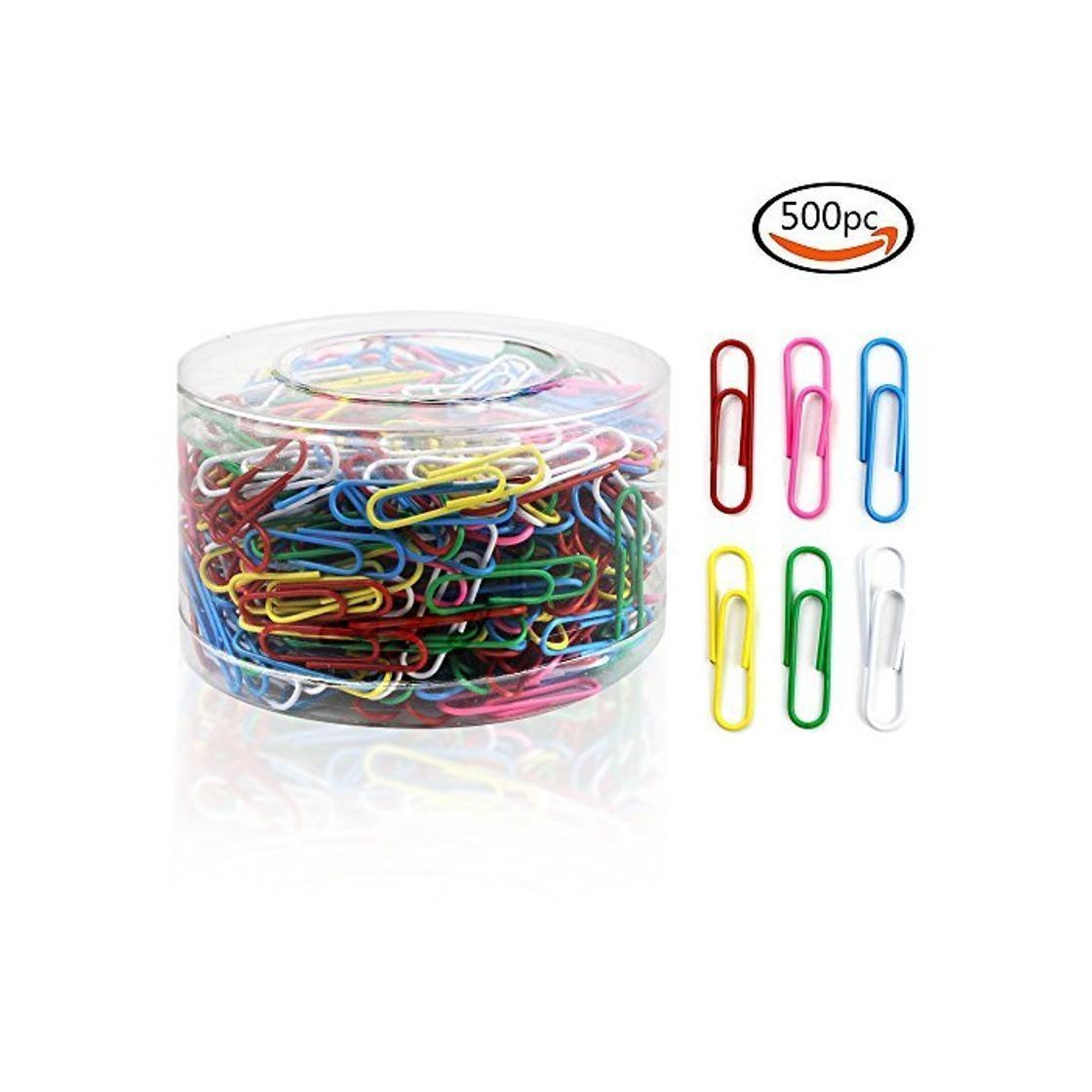 Social Goodlucky365 500pcs Multicolores Clips de Papel de Oficina