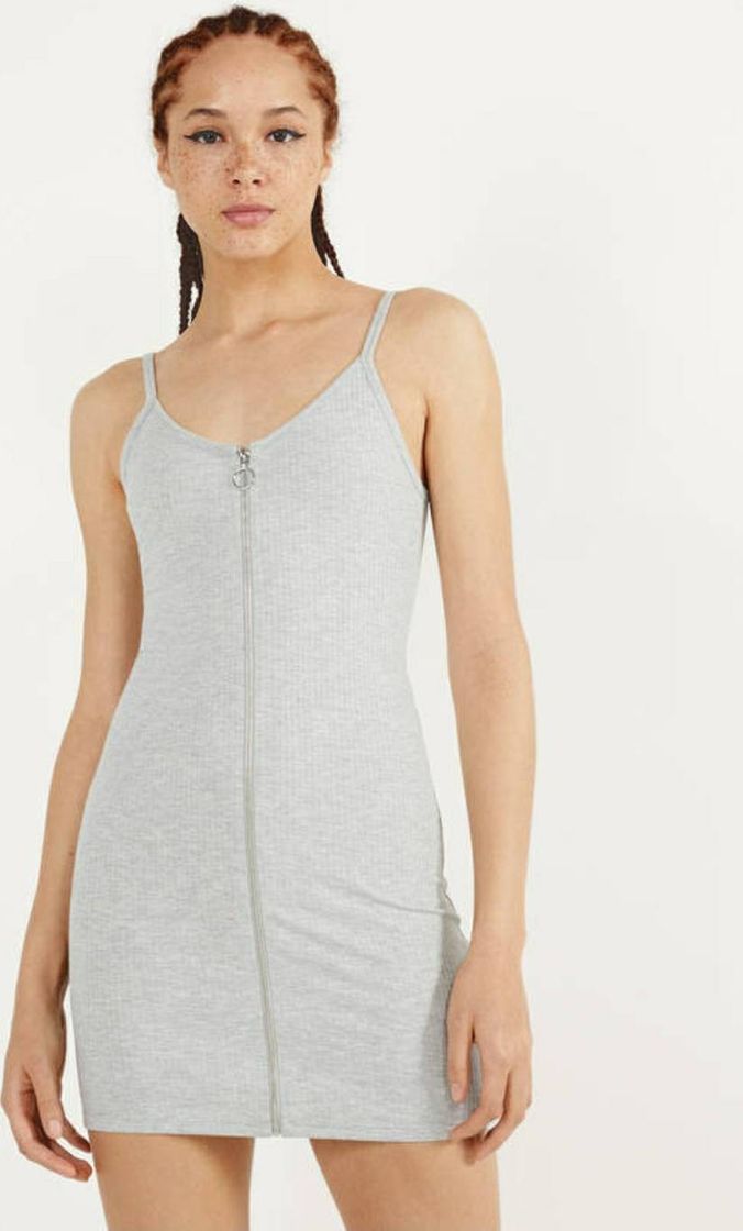 Social Vestido com fecho de correr

