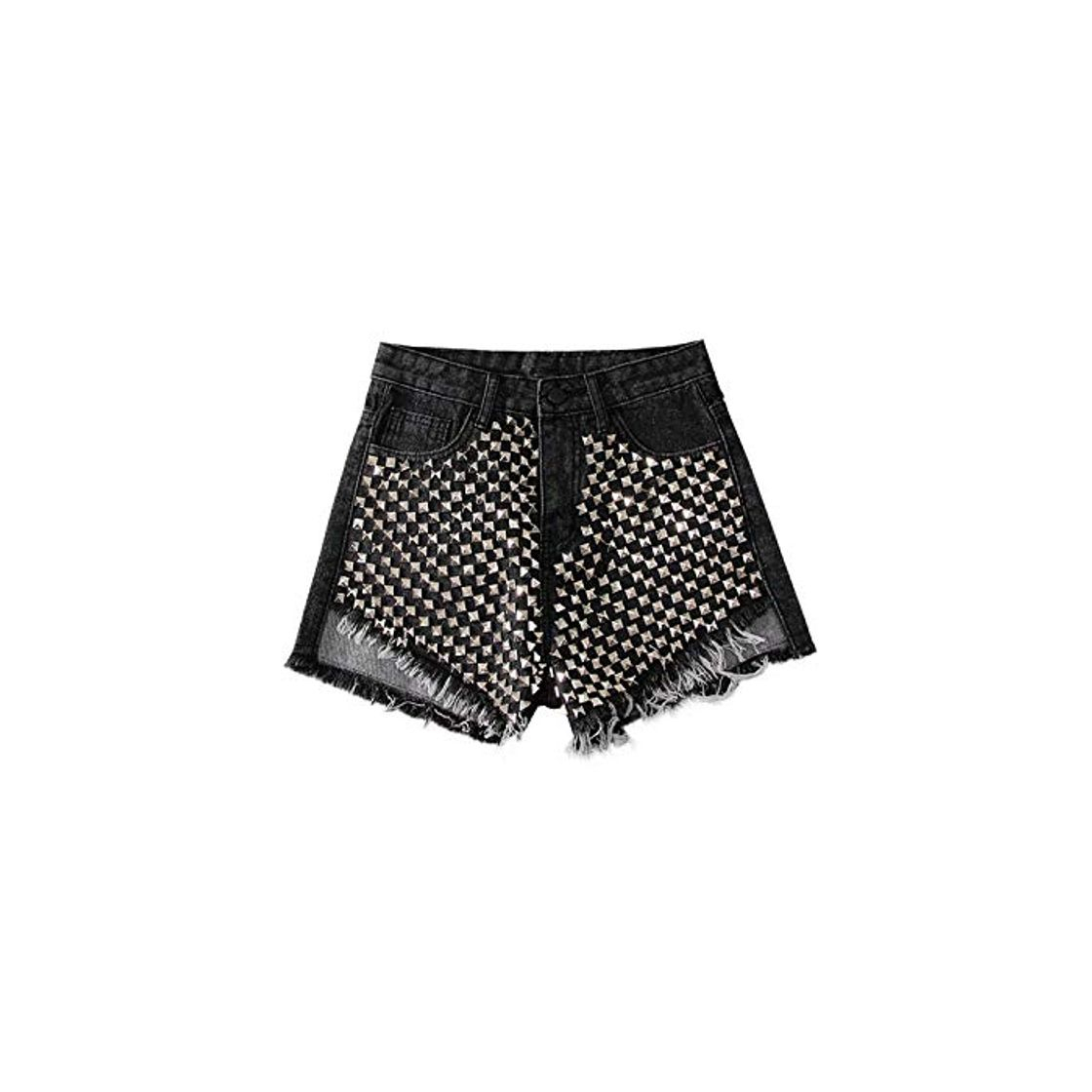 Product Pantalones cortos de mezclilla negra para mujer