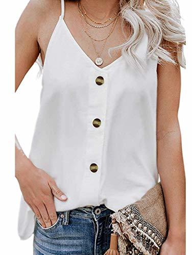 Producto AJUMKER Mujeres Tirantes con Cuello en V sin Mangas Blusas sin Mangas