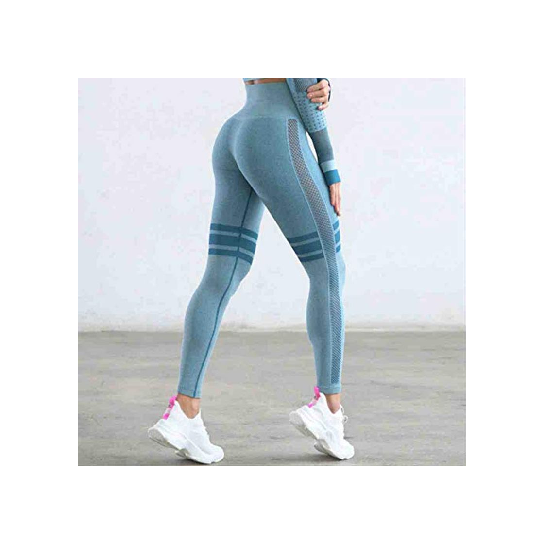 Product YGKDM Cintura Alta Leggings sin Costuras Deporte Mujeres Fitness Deportes Pantalones Push Up Yoga Pantalones Correr Tight Leggings Gimnasio Feminina Ropa Deportiva M Verde