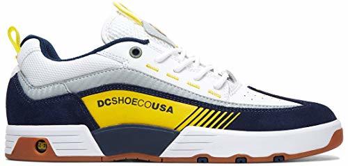 DC Legacy 98 Slim S Skate Shoes White/Yellow/Blue Mens Sz 12
