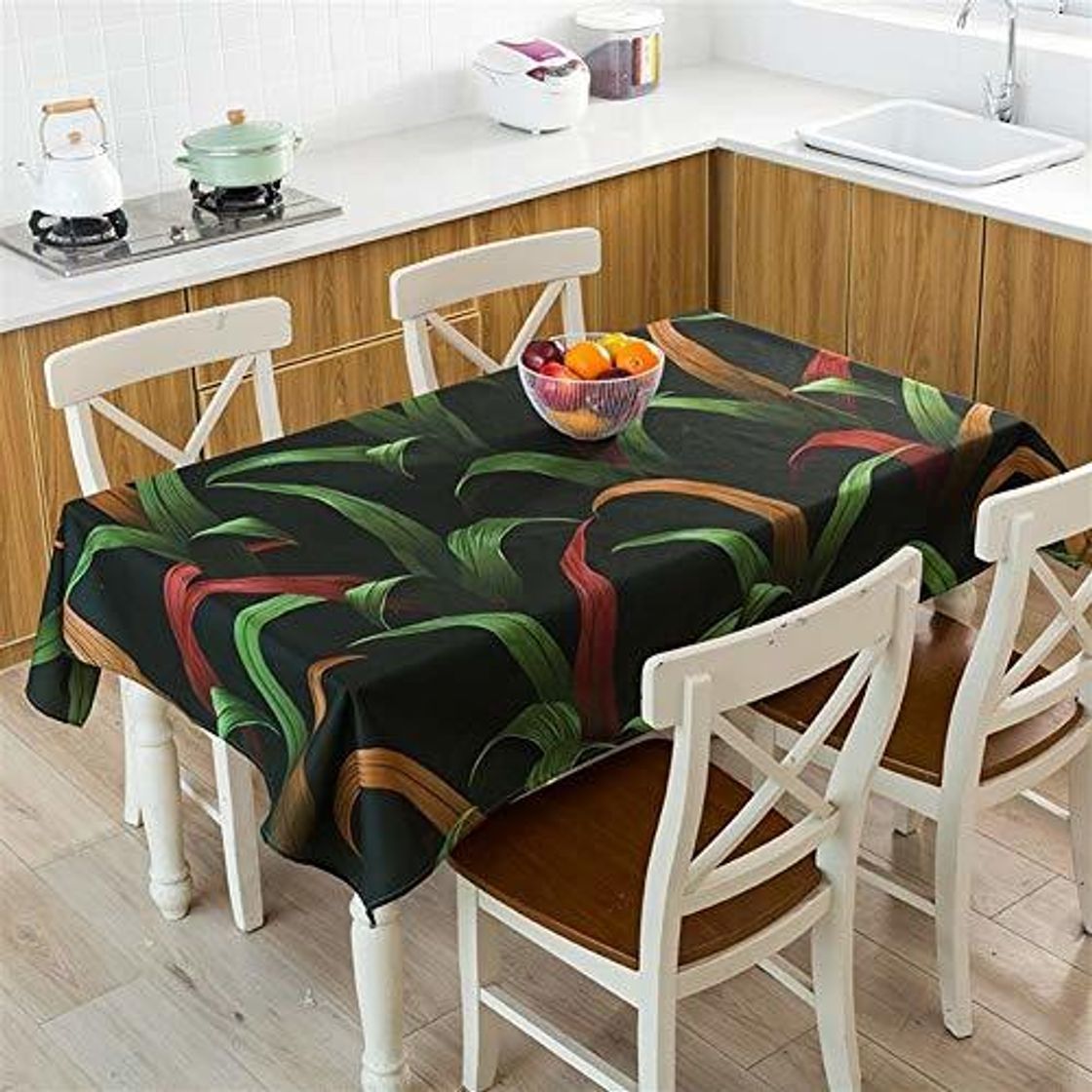 Producto Hong-wei Pantalla casa Mantel Tropic Banana Leaf Impermeable Mantel Toalha De Mesa