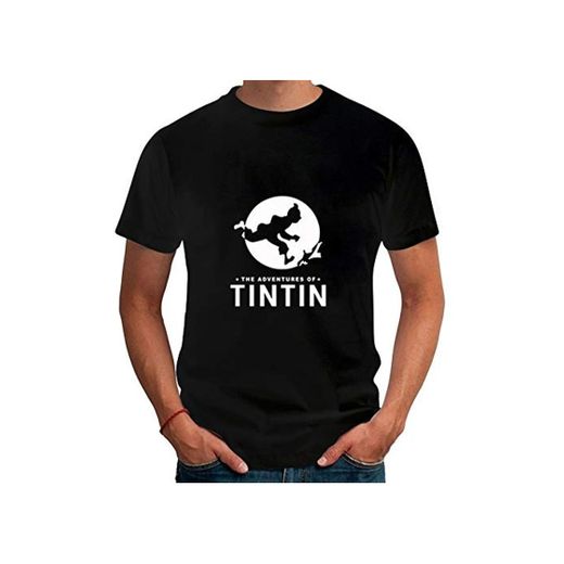 Cartoon Tintin Adventure Classic Animation T Shirts Summer Slim Fit Casual Man Tees Fashion Brand Clothes