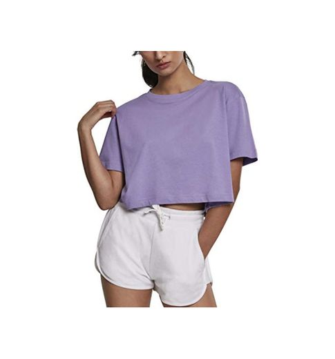 Urban Classics Ladies Short Oversized tee Camiseta, Morado