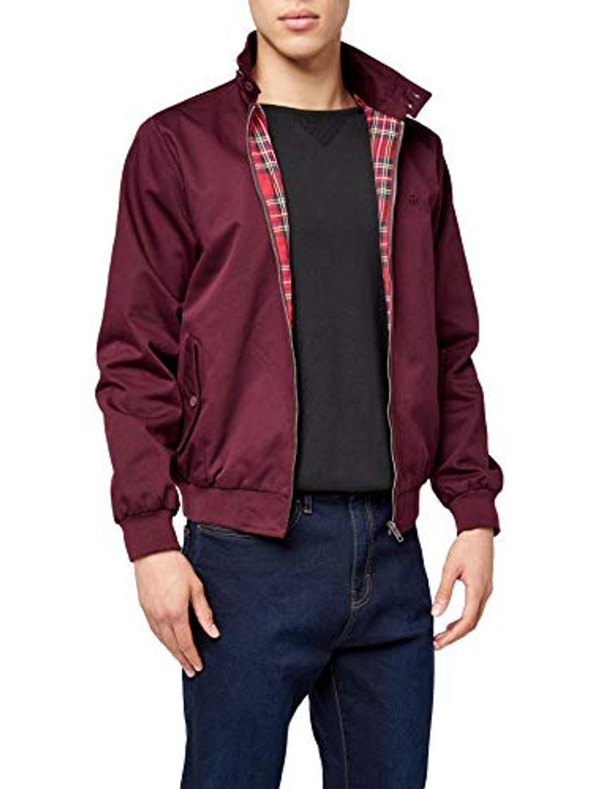 Fashion Merc Harrington, Abrigos de Manga Larga Para Hombre, Rojo