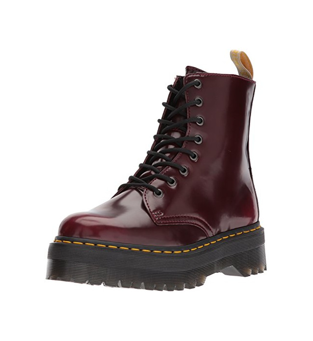 Fashion Dr. Martens 2976 botina vegano rojo cereza Cambridge Cepillo rojo burdeos 21802600