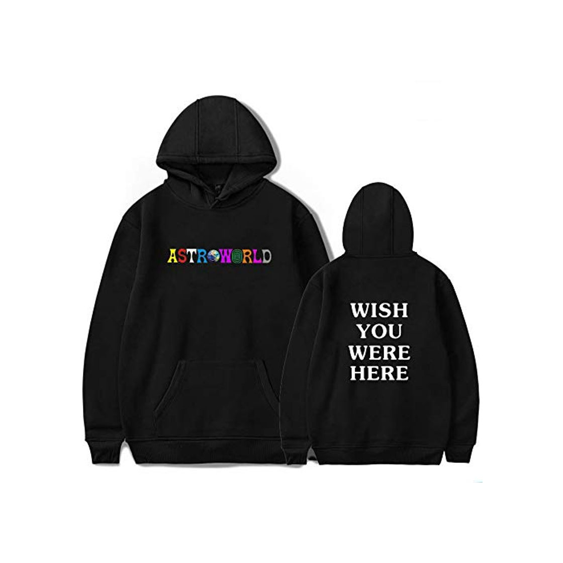 Producto JJZHY Travis Scott Astroworld Fashion Letter Imprimir Hoodie con Gato Bolsa Unisex