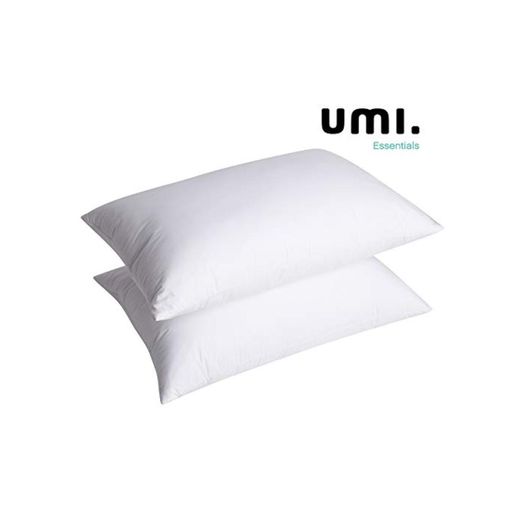 UMI. Essentials - Pack de Dos Almohadas de Plumas de Ganso Blancas