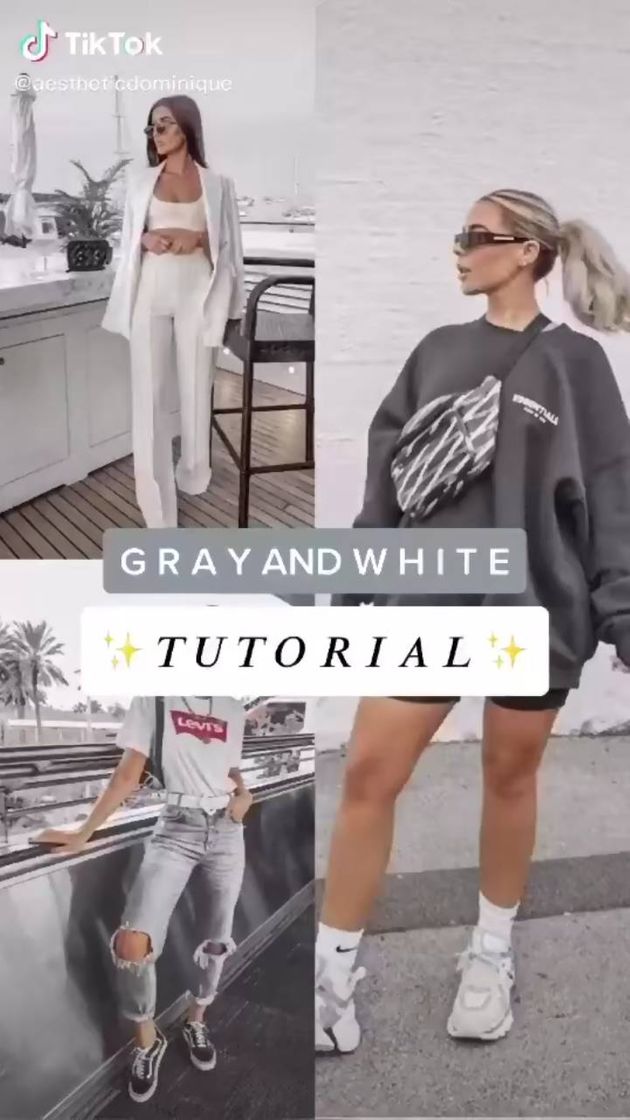 Fashion Gray and White 