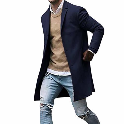 Social FAMILIZO Abrigos Hombres Otoño De Invierno Botón Slim Manga Larga Chaqueta De