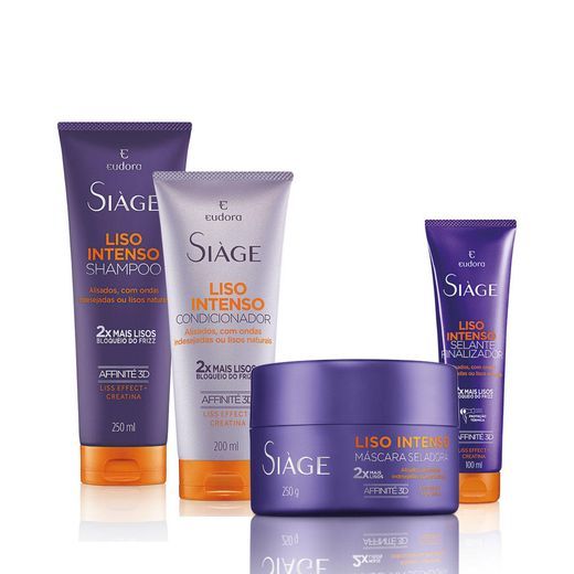Social Siàge Liso Intenso Kit Eudora para o cabelo.