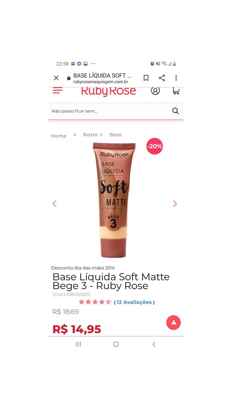 Producto Base Soft Matte