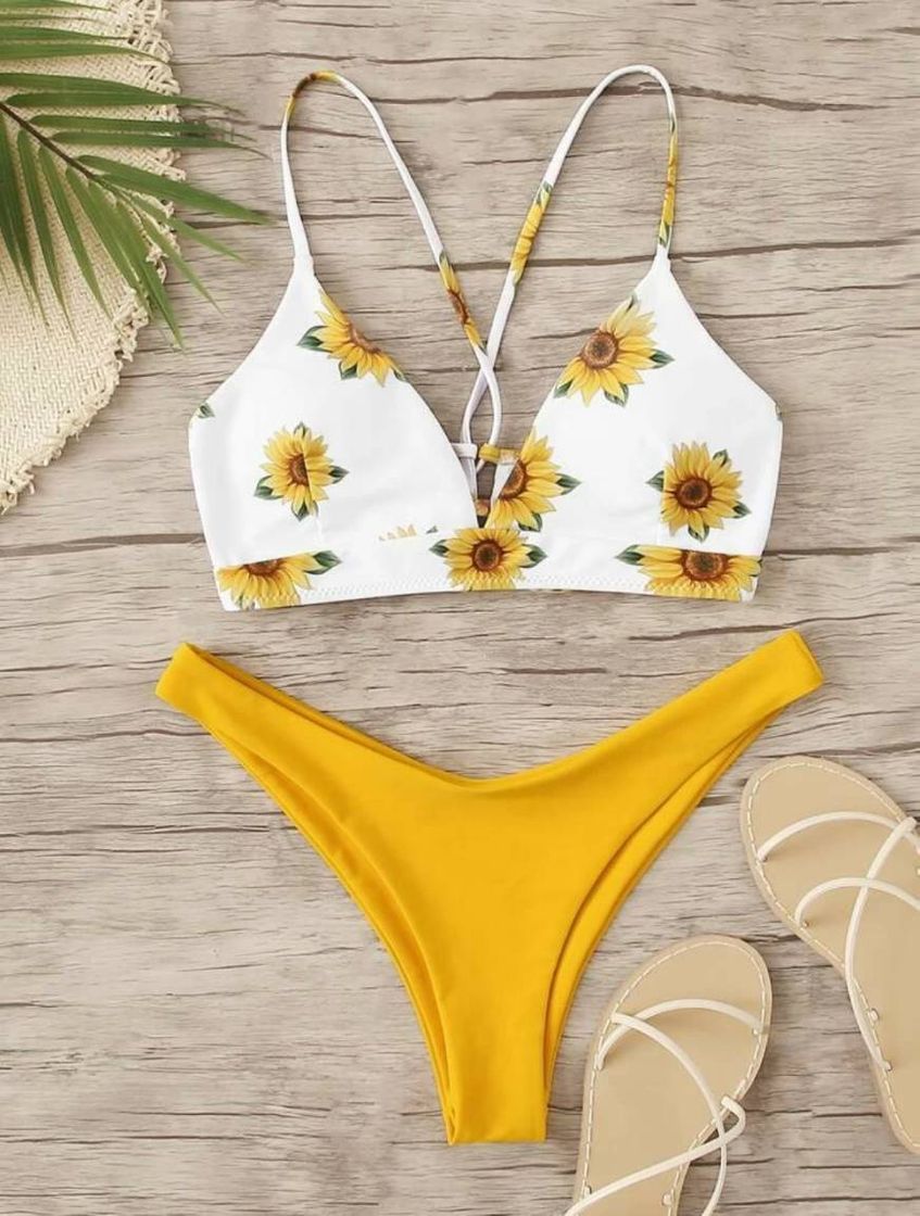 Moda Bikini Mostaza floral