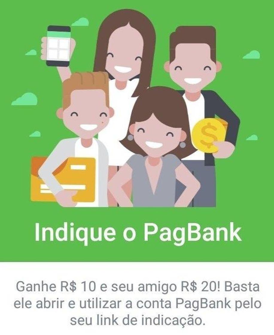 Moda Ganhe dinheiro indicando Pague Bank