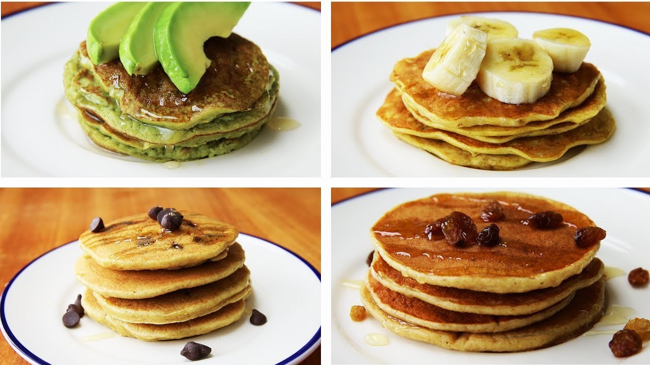 Moda 4 Simples E Saudáveis Panquecas🥞 - Homemade Pancakes 