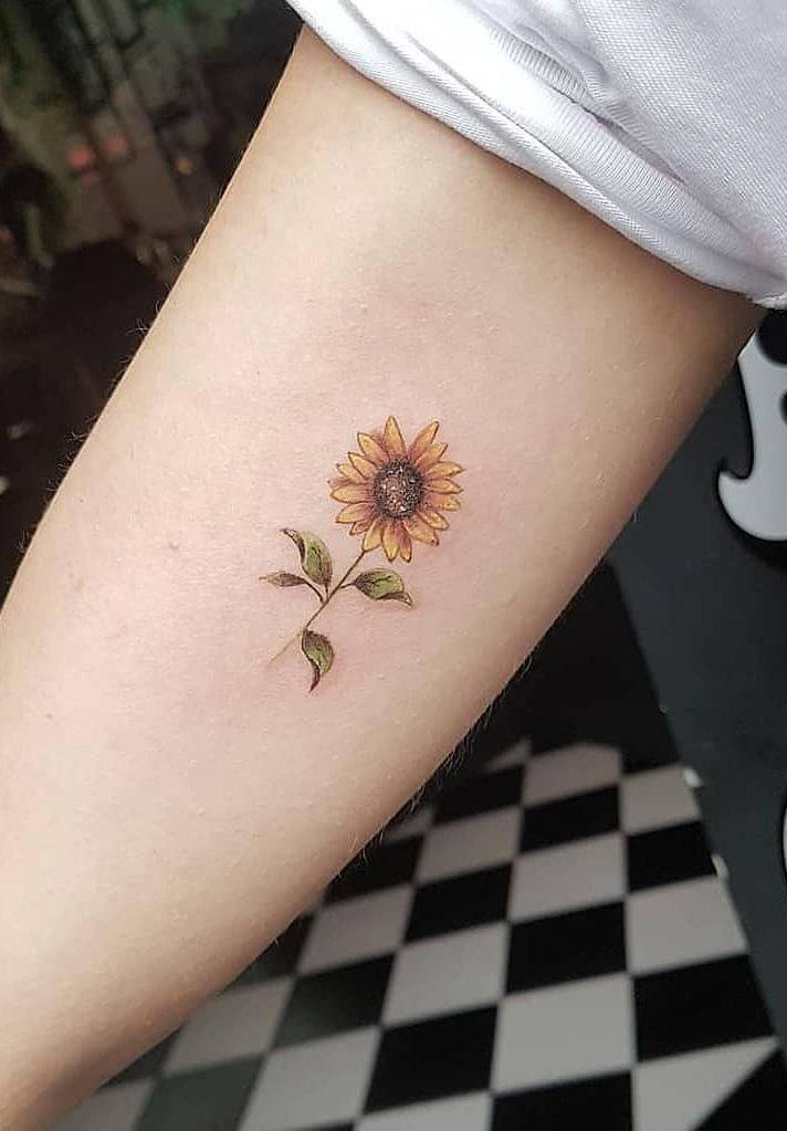 Moda TATTOO girassol.🌻