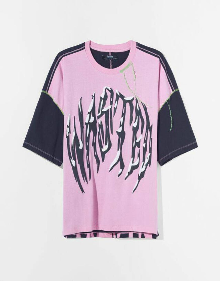 Social Camiseta extra loose contraste