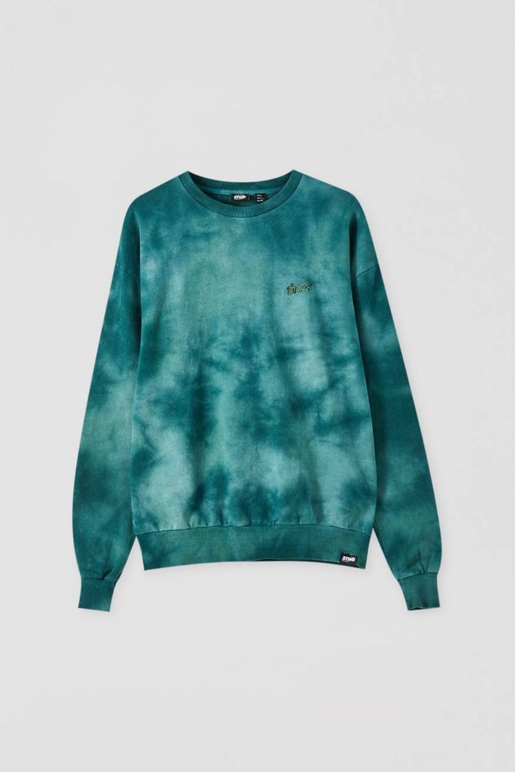 Moda Sudadera verde tie-dye


