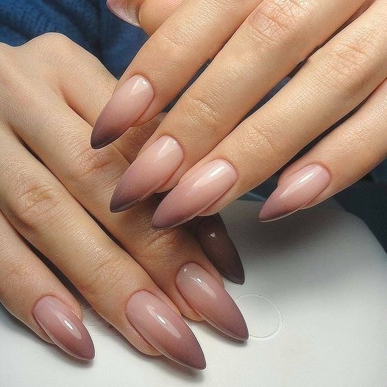 Fashion Unhas nude degradê