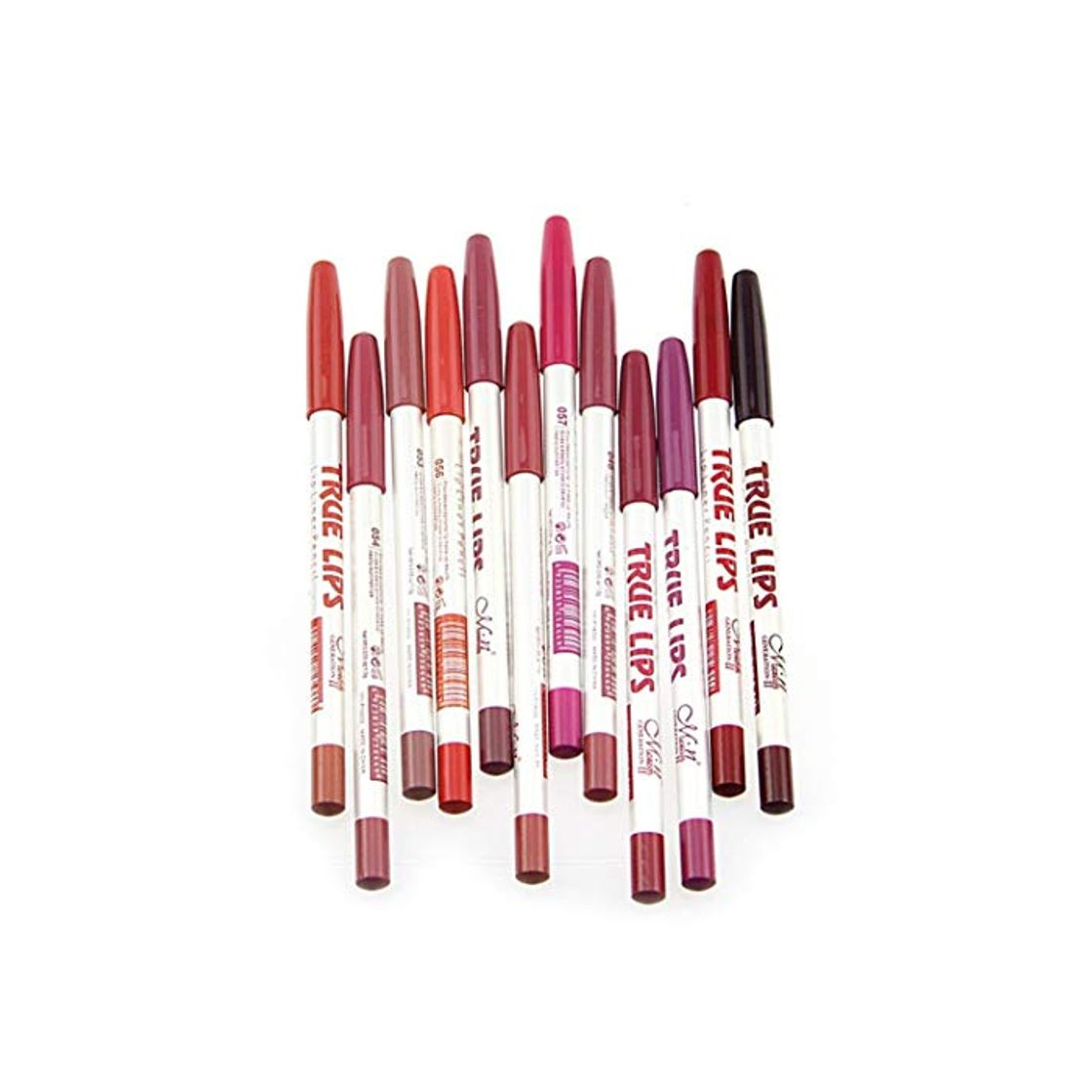 Producto CINEEN 12 Colores Mezclado Impermeable Lápiz Delineador de Labios de Profesional Lápiz Labial Maquillaje Lipliner Pencil Set Con Tapa