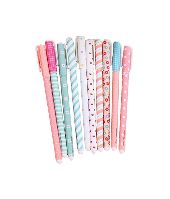Cdet 10X Pluma de Gel Floral útiles Escolares canetas papelería Escolar Plumas