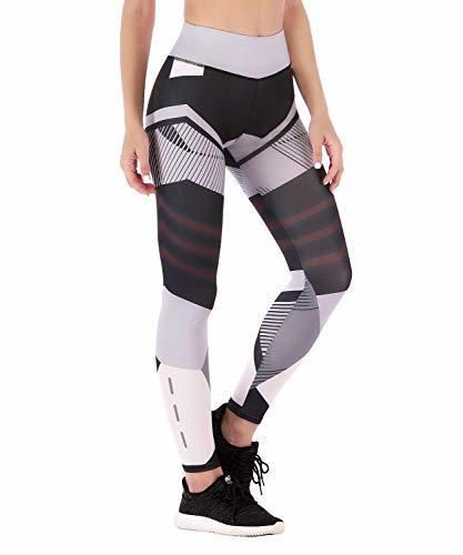 LaLaAreal Mallas Deportivas Mujer Leggins Yoga Pantalon Elastico Cintura Altura Polainas para