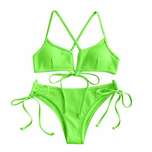 Social riou Bikini Conjuntos de Bikinis para Mujer Push Up Mujeres Sexy Sólido