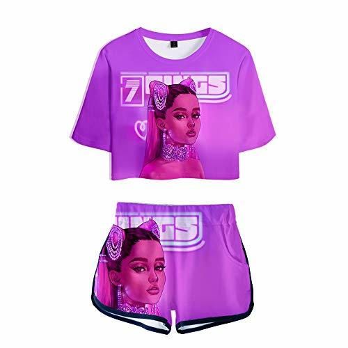 MR.YATCLS Ariana Grande Camiseta con Estampado 3D para Mujer Conjunto De Pantalones