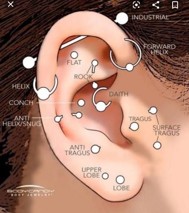 Locais para por piercing na orelha 