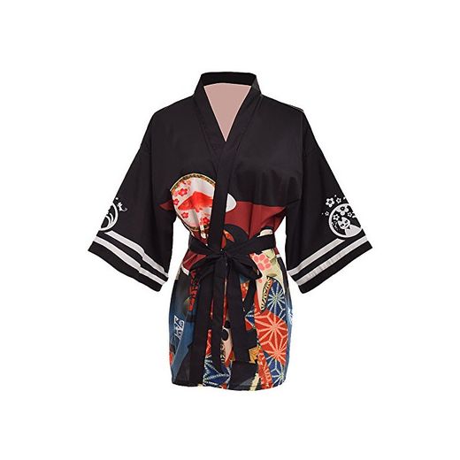 GRACEART Mujeres Vendimia Kimono Cubrir Arriba Cardigans Bata de Baño