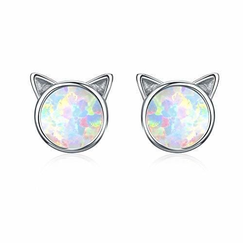 Pendientes de gato Plata de ley 925