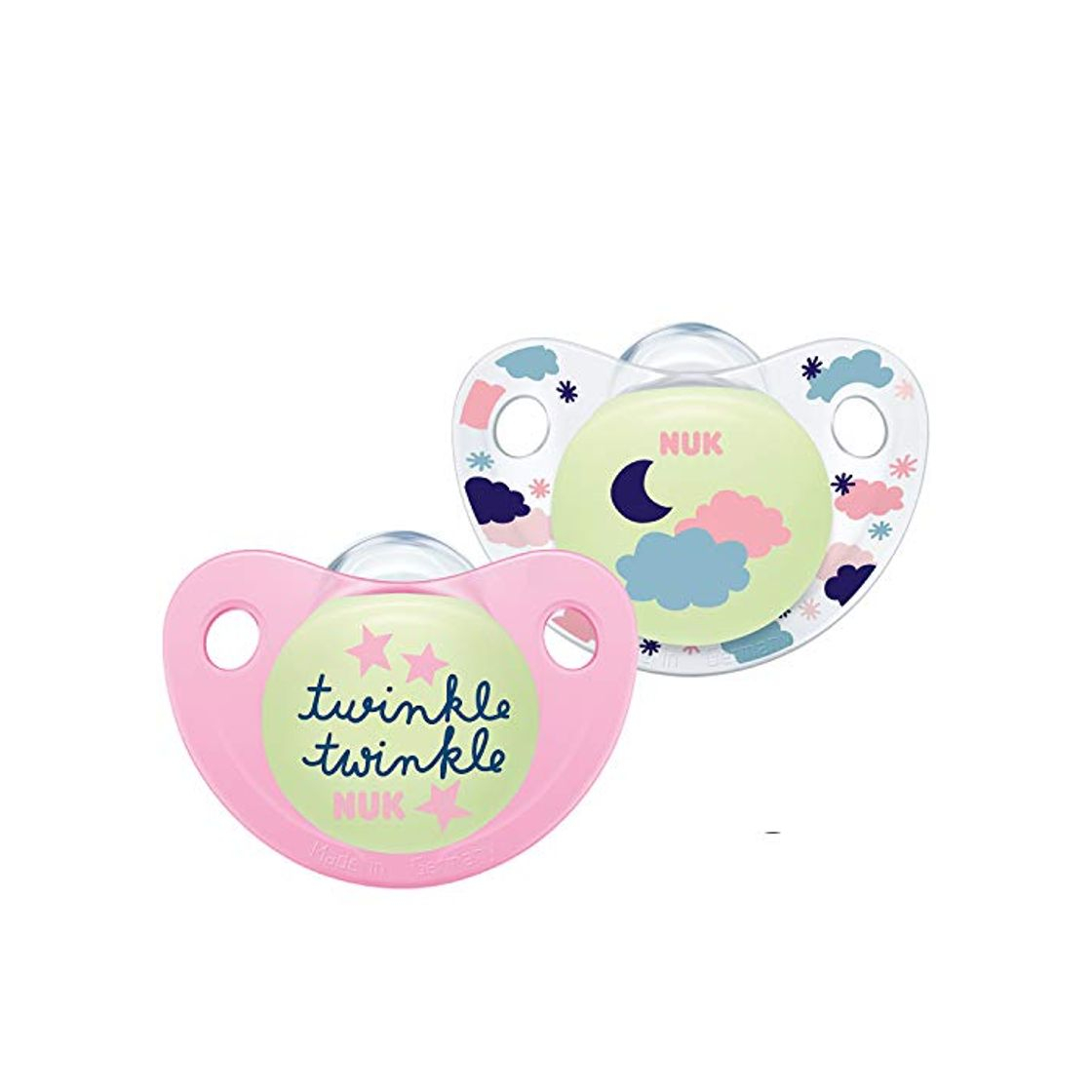 Social NUK 10176246 Trendline Night & Day - Chupete de silicona con efecto