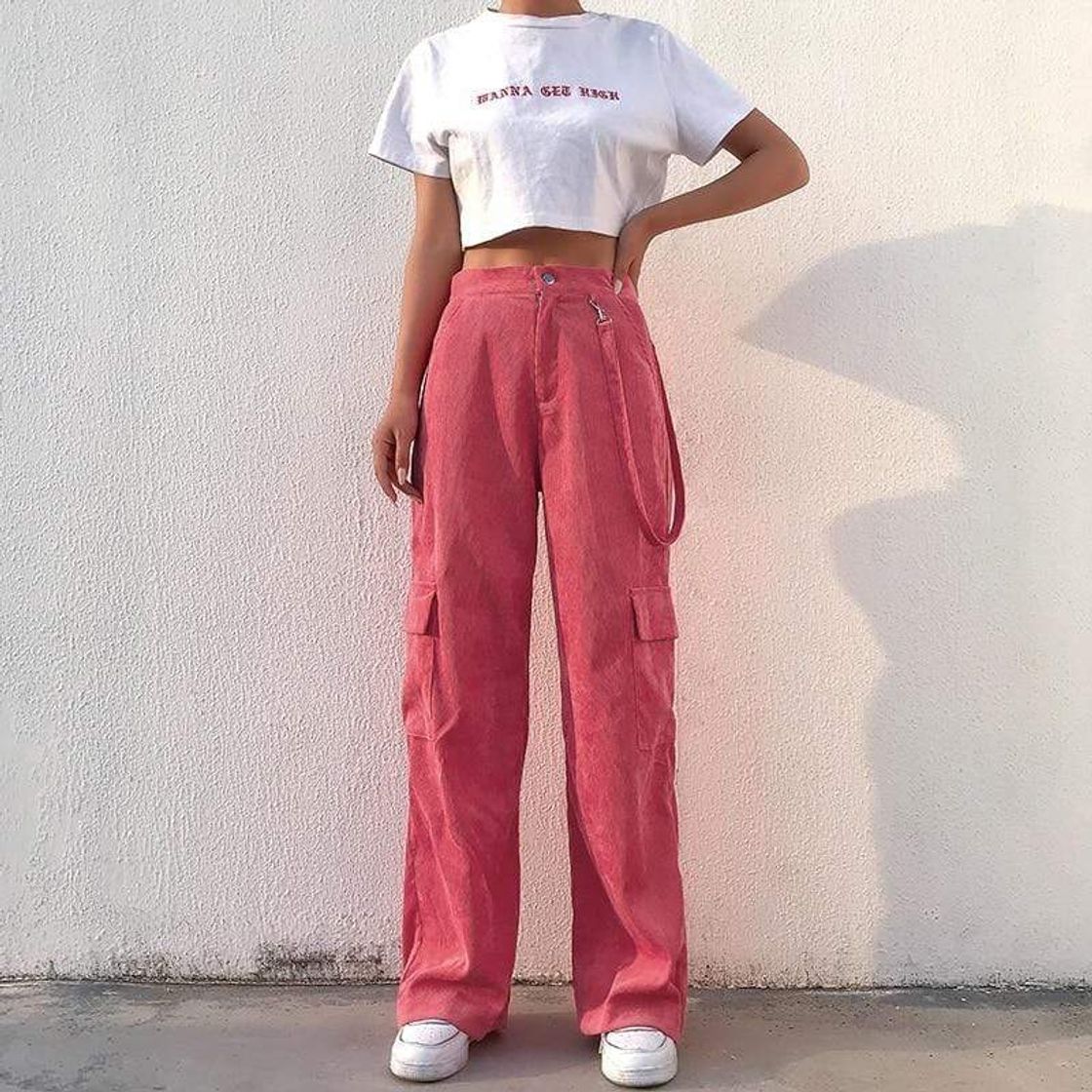 Moda Pink Cargo Pants💗