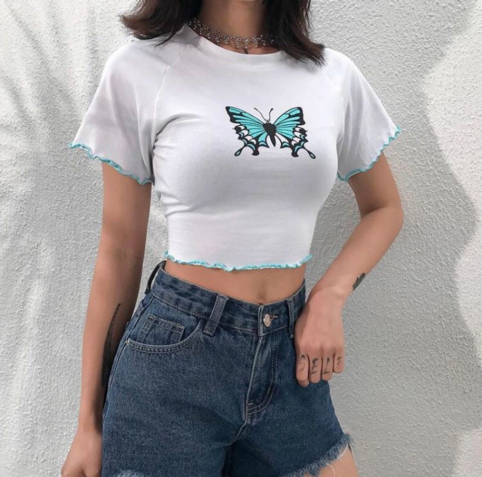 Moda Crop T-shirt🦋