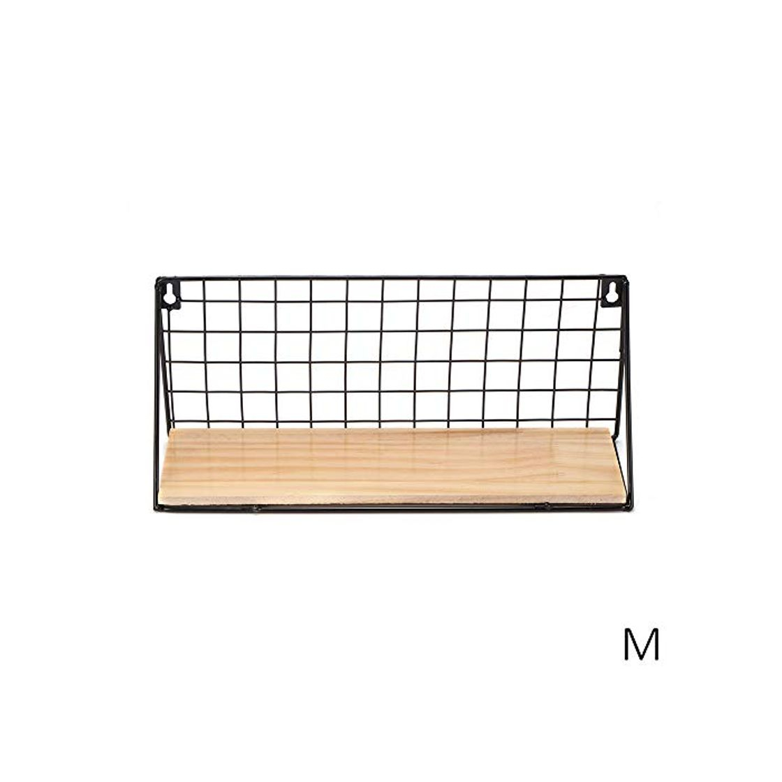 Product HaavPoois Rack De Almacenamiento Red De Hierro Madera Montado En La Pared