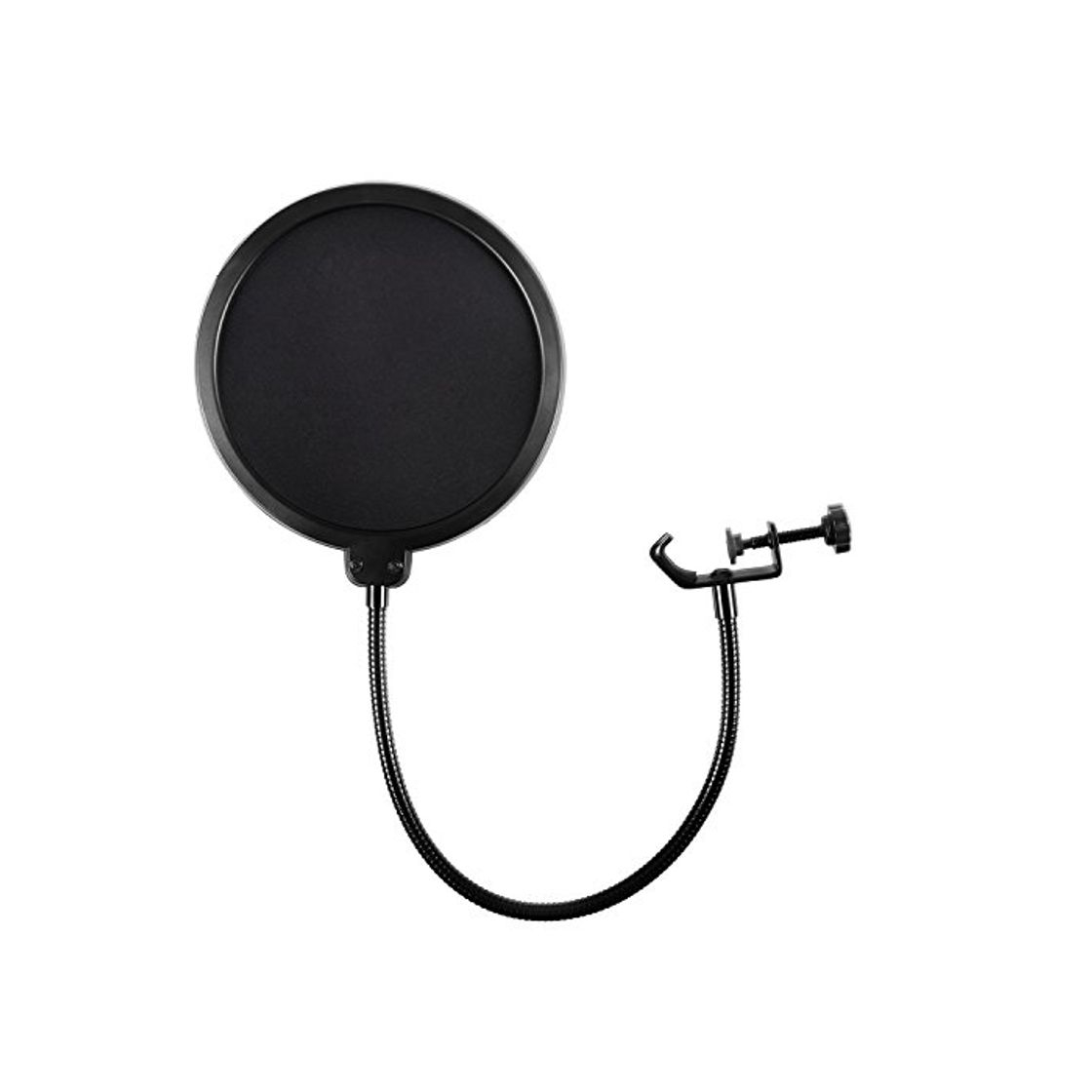 Product Earamble filtro pop anti pop Microphone Pop Filter para Blue Yeti y cualquier otro Micrófono Pantalla Pop de viento de doble capa con brazo flexible de clip de cuello de cisne de 360 ​​°