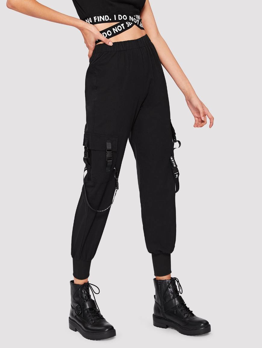 Moda Pantalones deportivos con hebillas