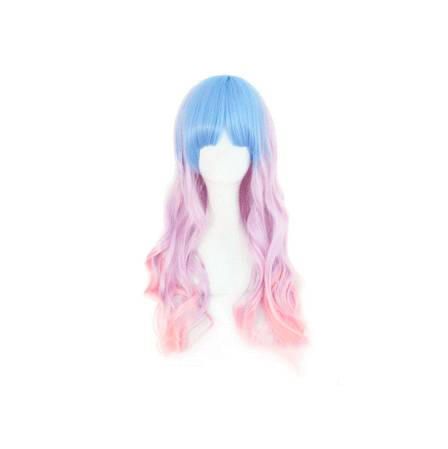 Pastel fairy faux long wig