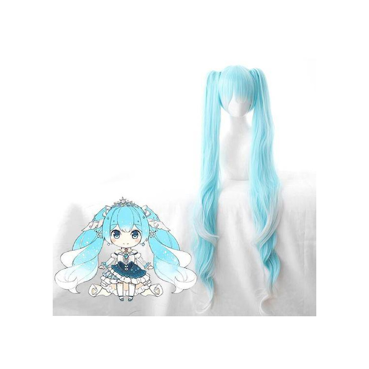 Social Snow Miku wig cosplay