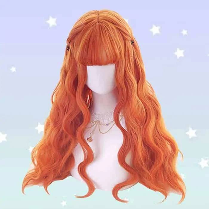 Social Long wavy orange wig