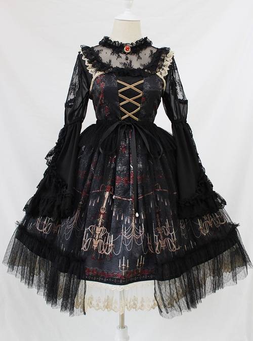 Social Chandelier series ruffle sweet lolita dress💖