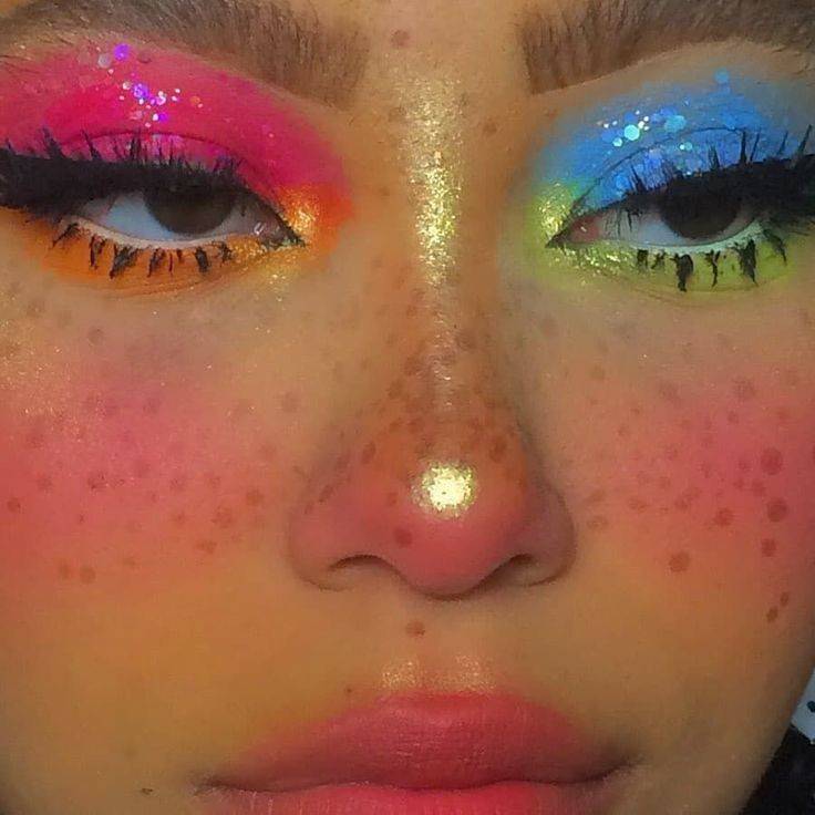 Colorful makeup aesthetic