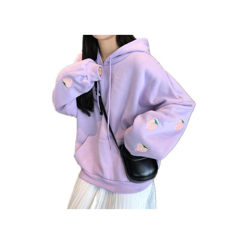 Social Pink strawberry hoodie🍓
